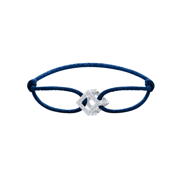 Cube Mirage Icon Cord Bracelet - Pavé