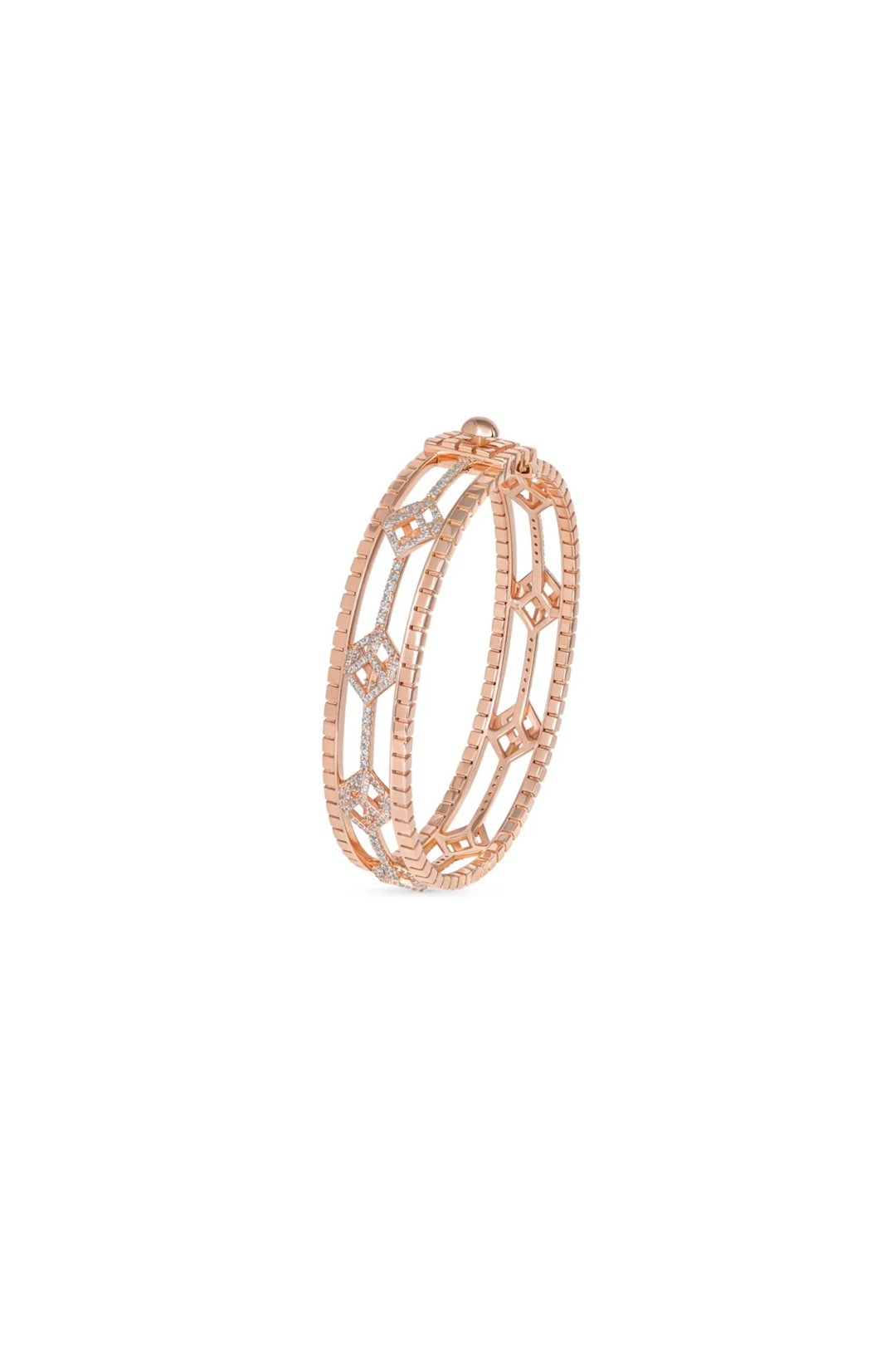 Cube Eternal Icon Bangle Bracelet - Pavée