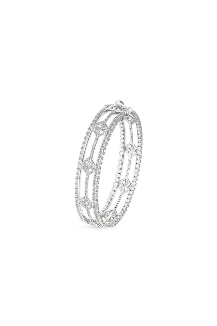 Cube Eternal Icon Bangle Bracelet - Pavée