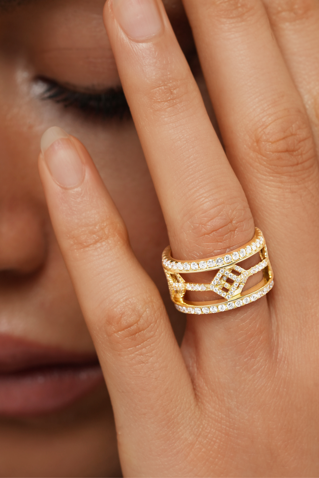 Cube Eternal Icon Ring - Pavée