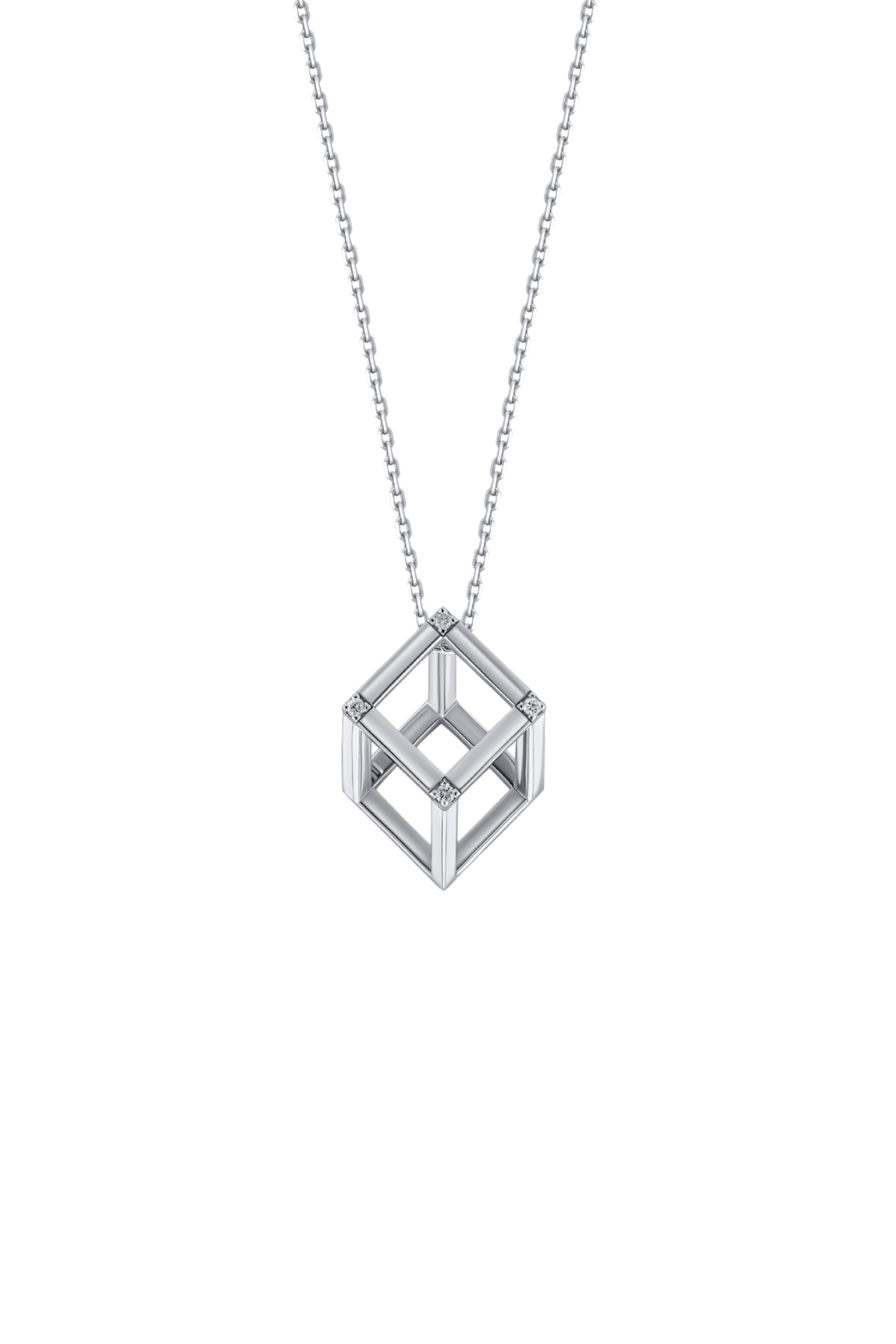 Cube Mirage Icon Pendant Necklace - Accent