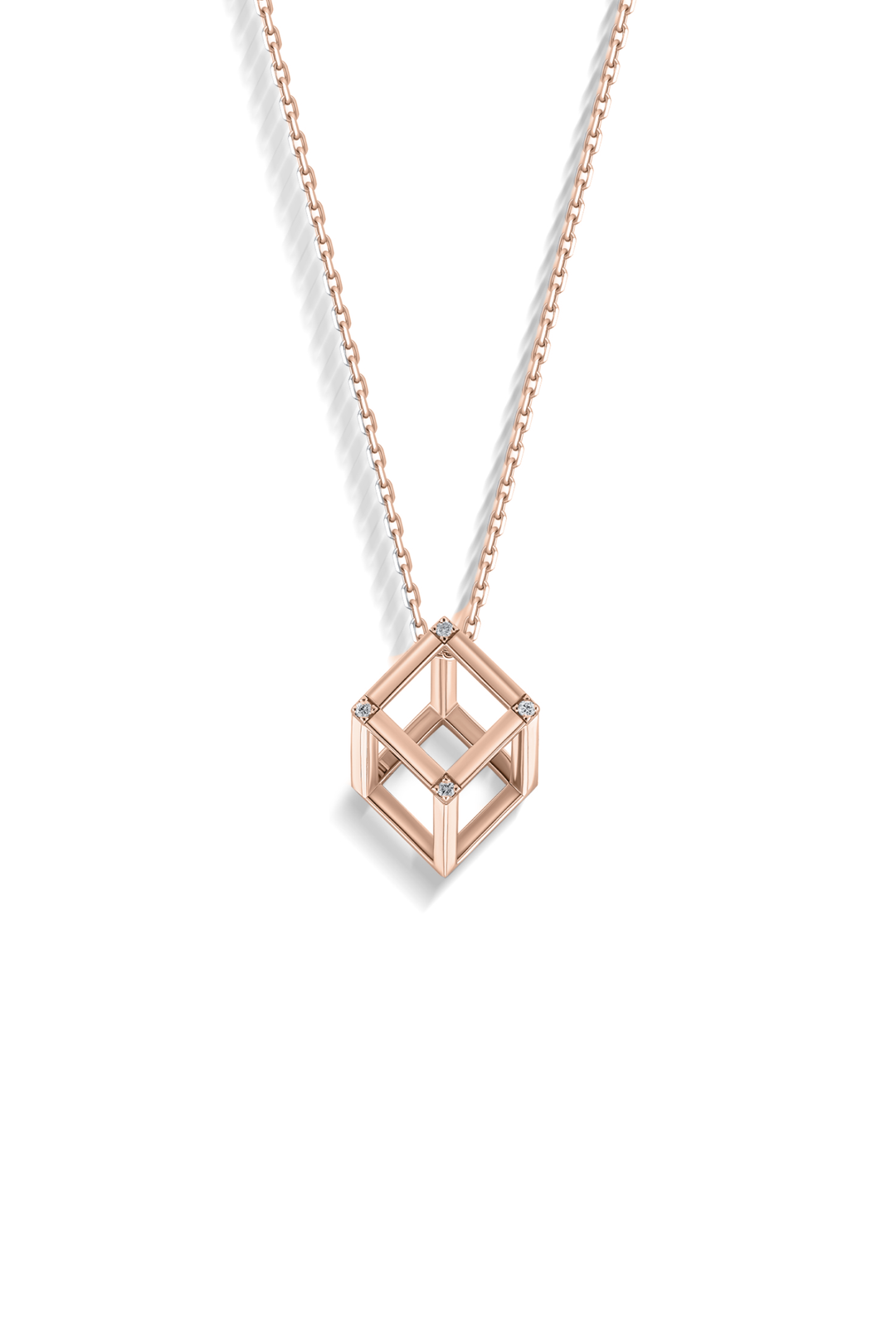 Cube Mirage Icon Pendant Necklace - Accent