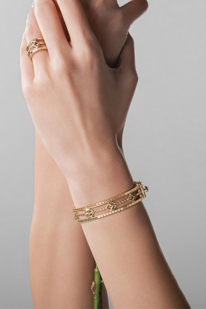 Cube Eternal Icon Bangle Bracelet - Semi Pavée