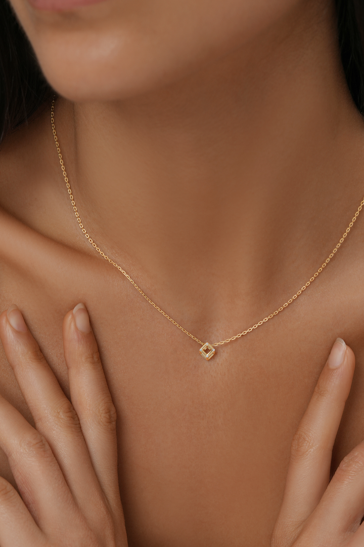 Cube Mirage Baby Icon Pendant Necklace - Accent