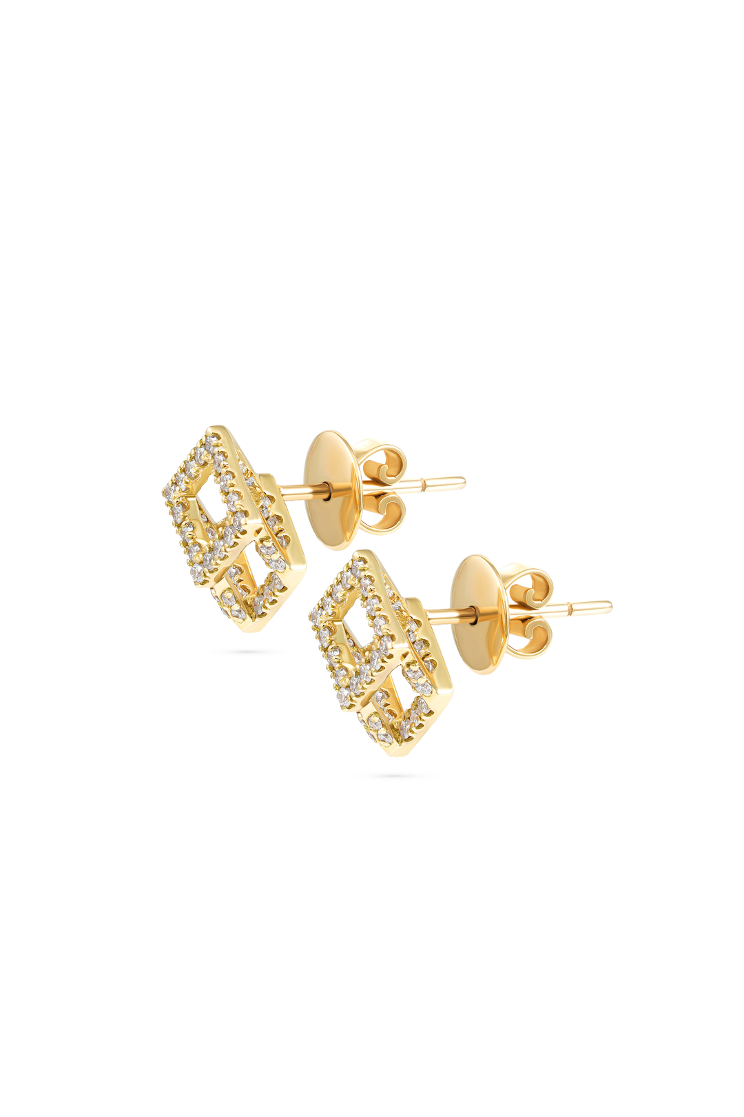 Cube Mirage Icon Baby Stud Earrings – Pavé