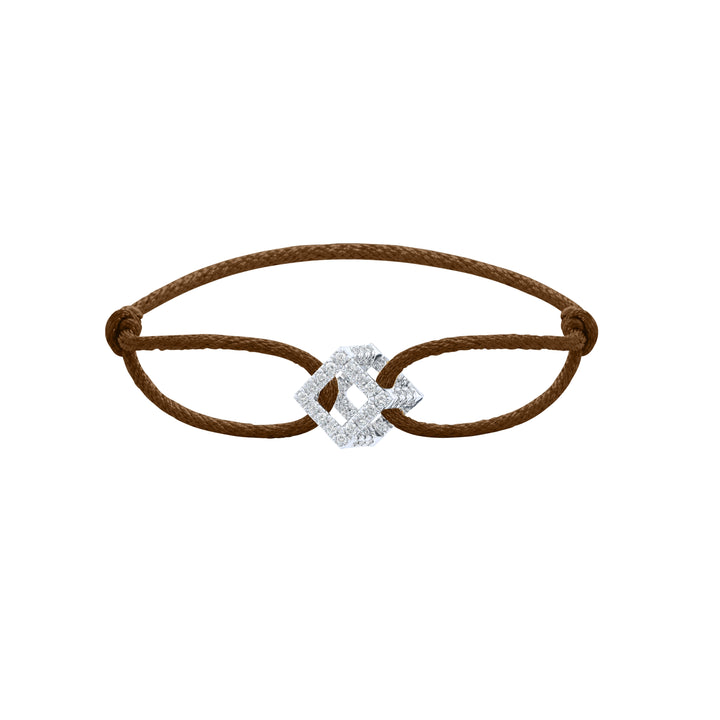 Cube Mirage Icon Cord Bracelet - Pavé