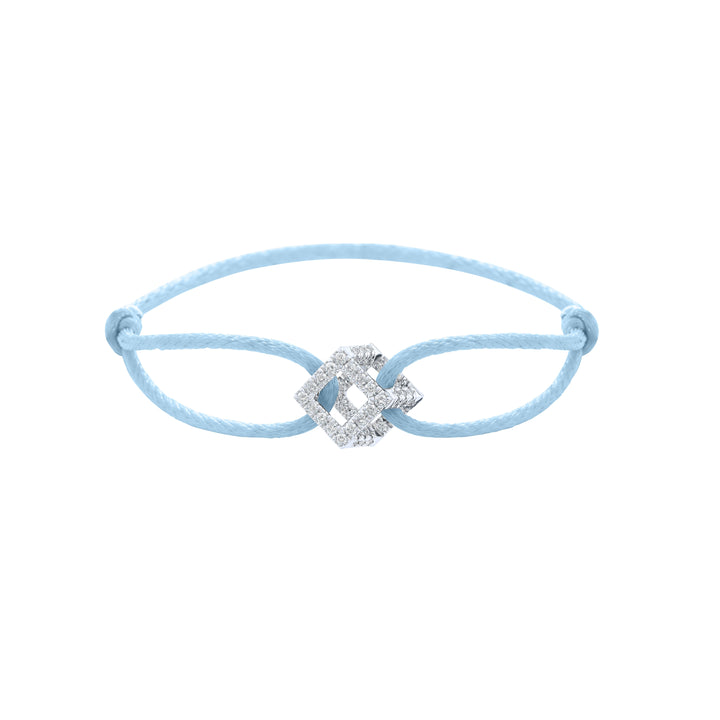 Cube Mirage Icon Cord Bracelet - Pavé