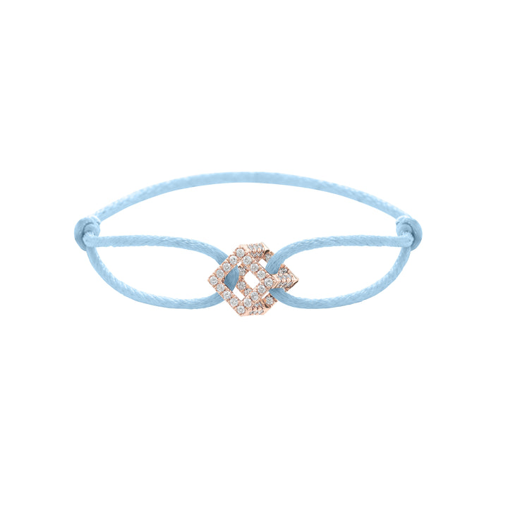 Cube Mirage Icon Cord Bracelet - Pavé