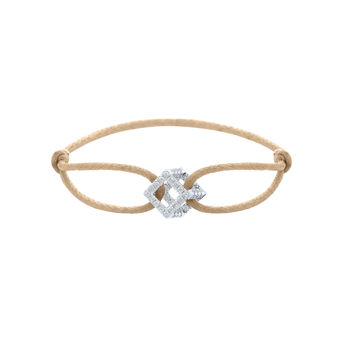 Cube Mirage Icon Cord Bracelet - Pavé