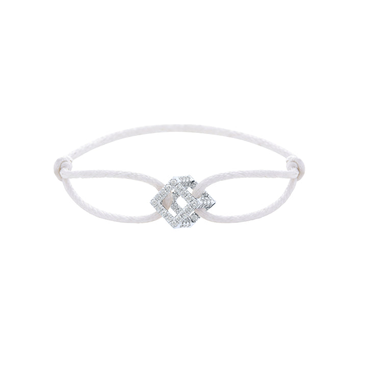 Cube Mirage Icon Cord Bracelet - Pavé