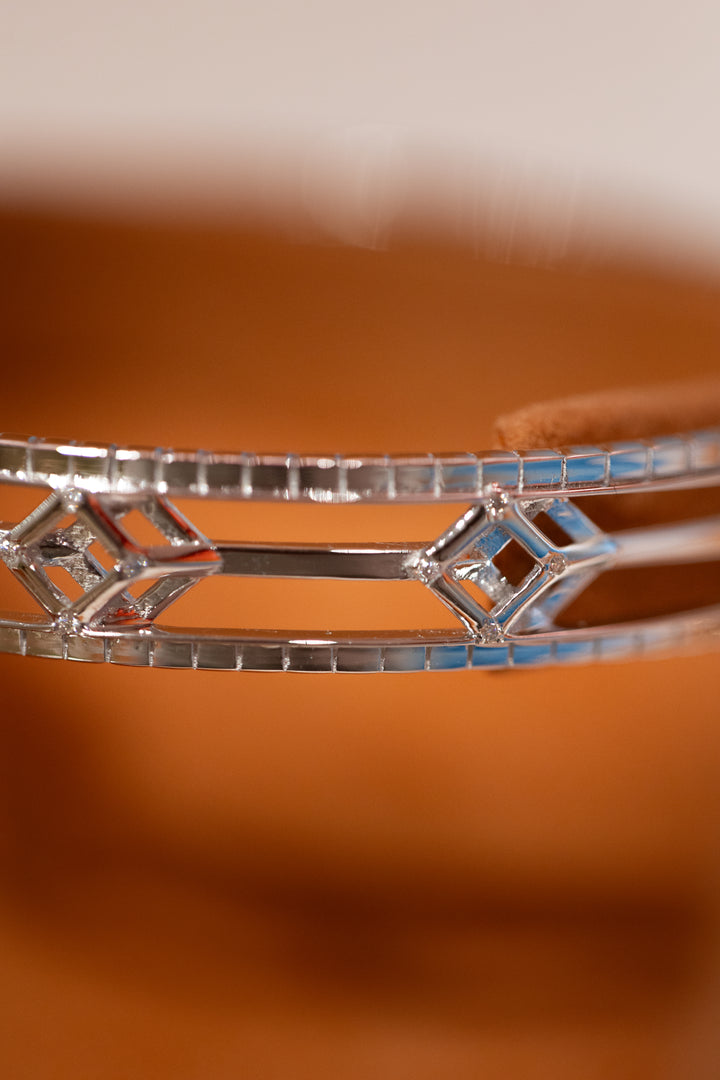 Cube Mirage Eternal Bangle Bracelet Accent 18K White Gold