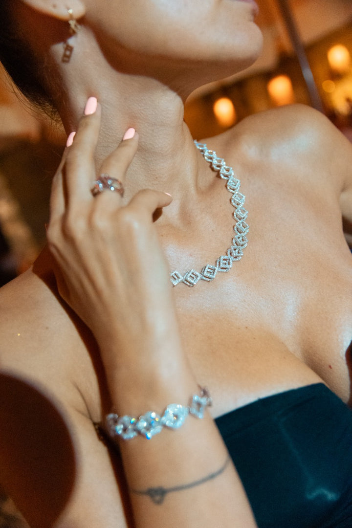 Cube Mirage Icon Tennis Necklace