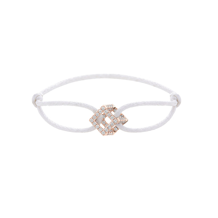 Cube Mirage Icon Cord Bracelet - Pavé