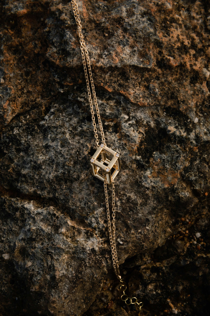 Cube Mirage Icon Chain Bracelet - Accent (18k Yellow Gold)
