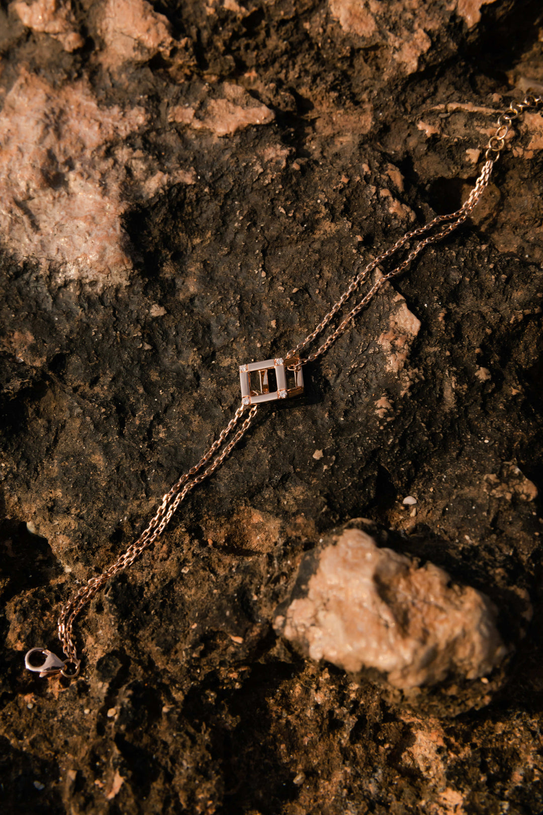 Cube Mirage Icon Chain Bracelet - Accent (18k Rose Gold)