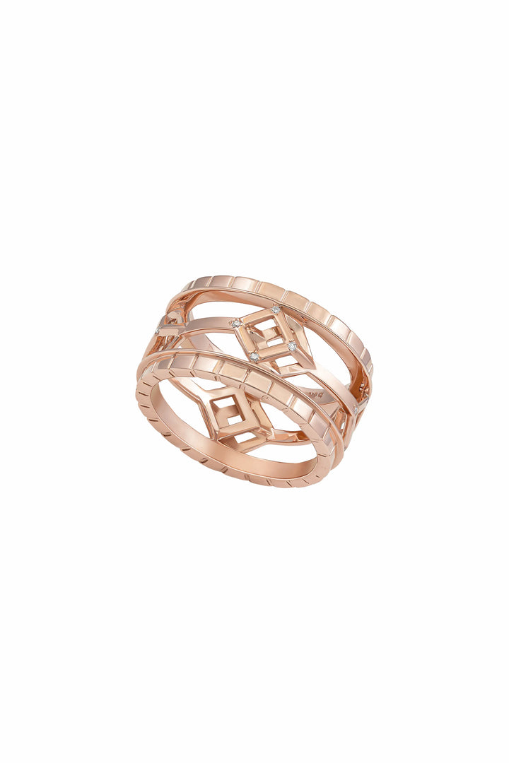 Cube Mirage Eternal Ring Accent 18K Rose Gold
