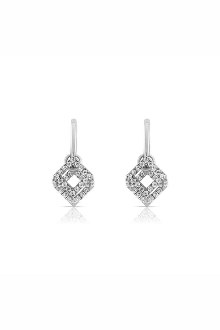 Cube Mirage Baby Icon Earring Pavée White Gold