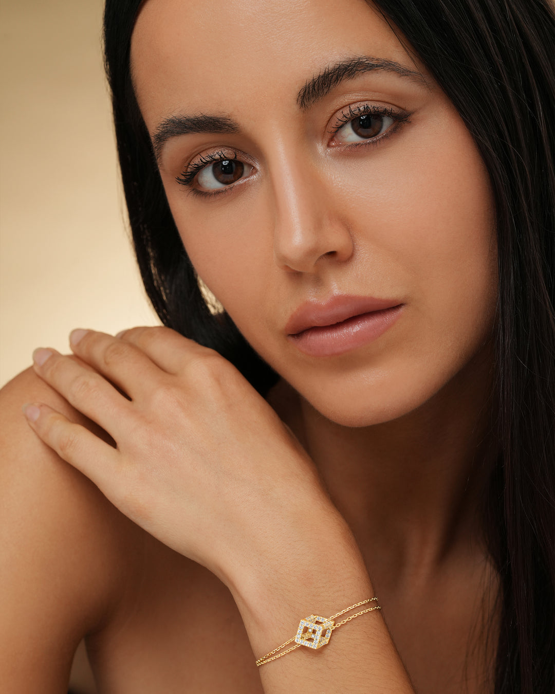 Cube Mirage Icon Chain Bracelet - Pavée