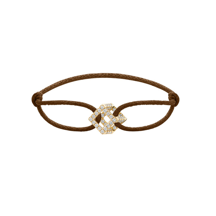 Cube Mirage Icon Cord Bracelet - Pavé