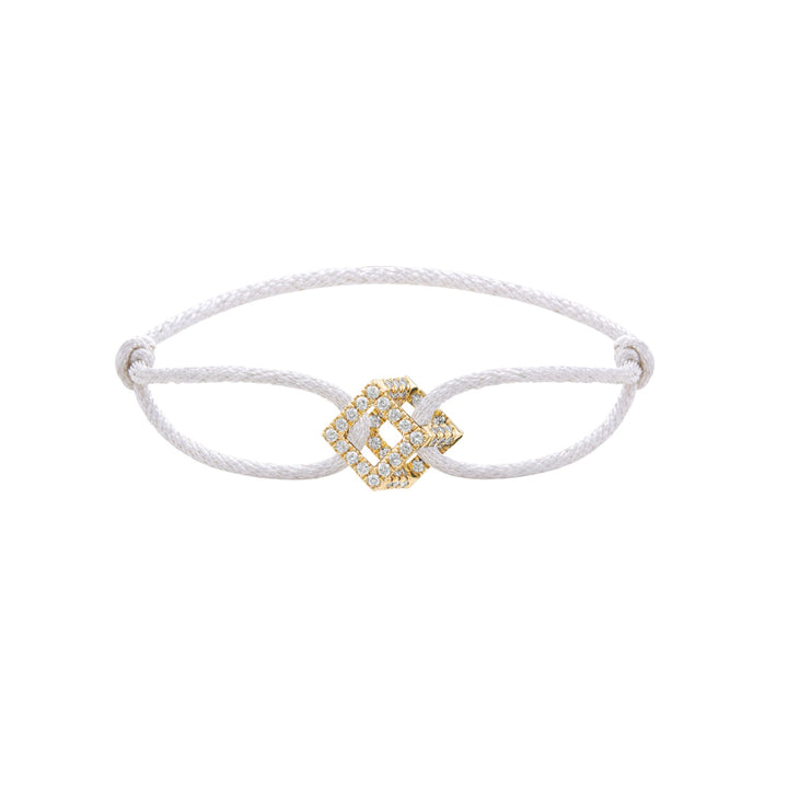 Cube Mirage Icon Cord Bracelet - Pavé