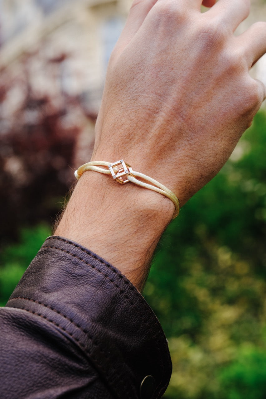 Cube Mirage Icon Cord Bracelet - Accent