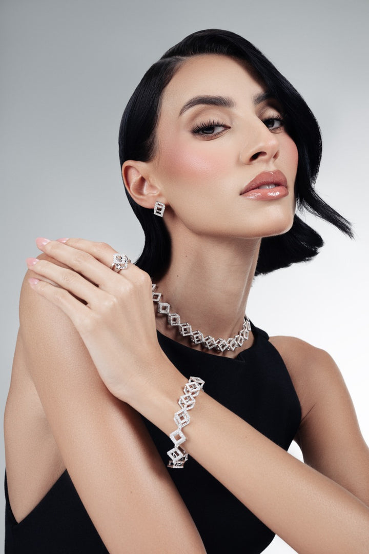Cube Mirage Icon Tennis Bracelet
