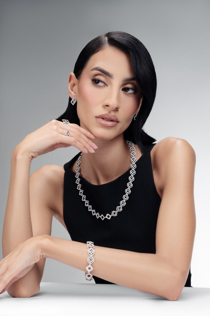 Cube Mirage Icon Tennis Necklace