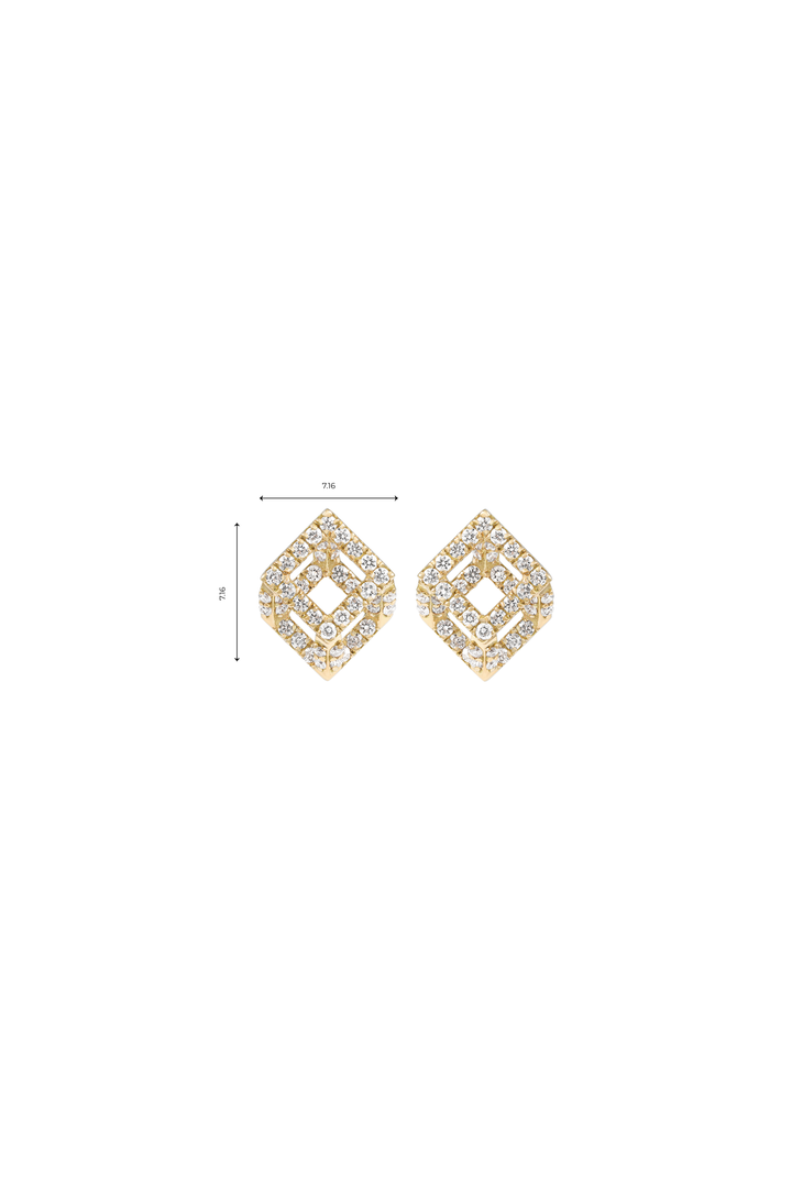 Cube Mirage Icon Baby Stud Earrings – Pavé
